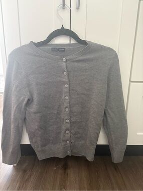 Brandy Melville Gray Button-Up Knit Cardigan